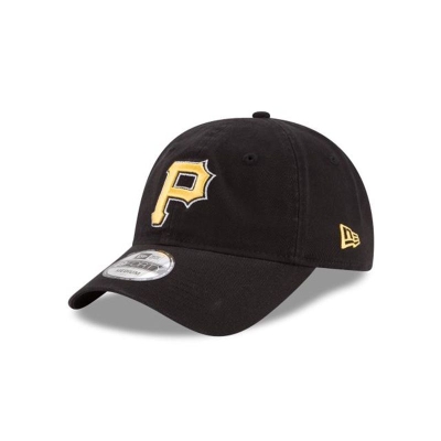 Black Pittsburgh Pirates Hat - New Era MLB Core Fit Alt 49FORTY Fitted Caps USA2075638